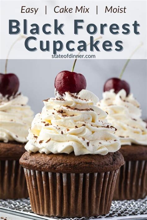 Easy Black Forest Cupcakes Using Cake Mix Black Forest Cupcakes