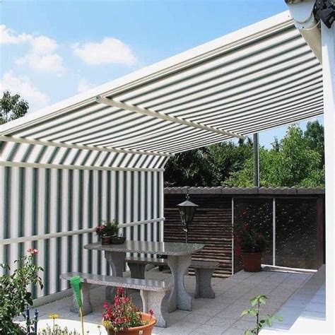 Polyester Motorized Retractable Patio Awning For Shading Rain