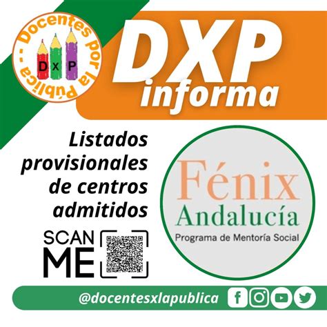 FÉNIX ANDALUCÍA LISTADOS PROVISIONALES DE CENTROS ADMITIDOS Docentes