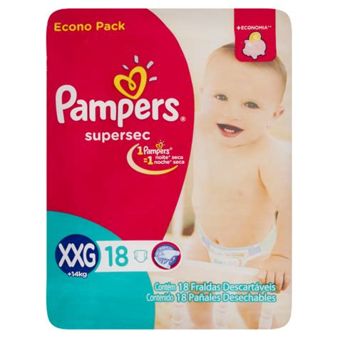 Fralda Pampers Supersec Tamanho Xxg 18 Unidades