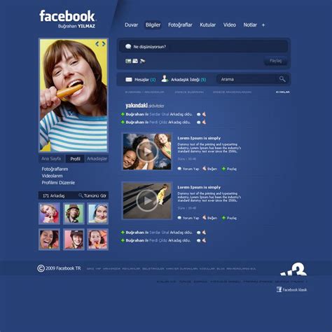 Facebook profile, Layout, Design