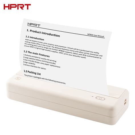 Hprt Mt Portable A Thermal Printer Bluetooth For Ios Android