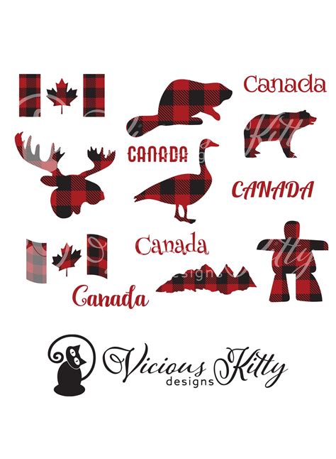 Canada Day Buffalo Plaid Bundle Moose Beaver