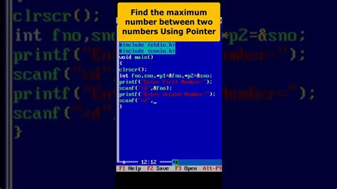 Find The Maximum Number Between Two Numbers Using Pointer In C Part