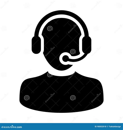 Man Customer Care Service And Support Icon Vector Flat Color Pictogram