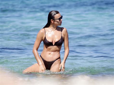 IRINA SHAYK In Bikini At A Beach In Ibiza HawtCelebs
