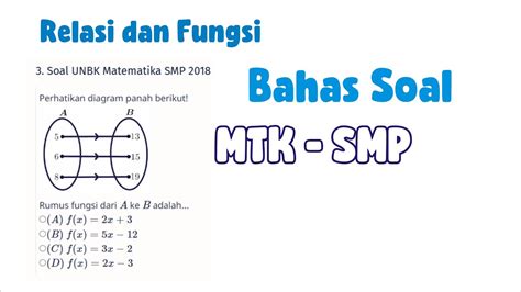 Perhatikan Diagram Panah Berikut Rumus Fungsi Dari A Ke B Adalah