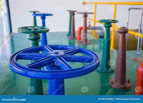 Control water gate valve stock photo. Image of hand - 289158486