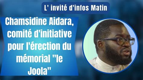 L invité d infos matin Chamsidine Aidara comité d initiative pour l