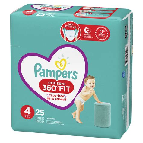 Pampers Cruisers 360 Fit Active Comfort Diapers Size 4 25 Ct