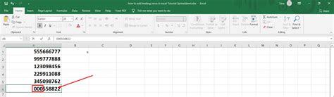 How To Add Leading Zeros In Excel