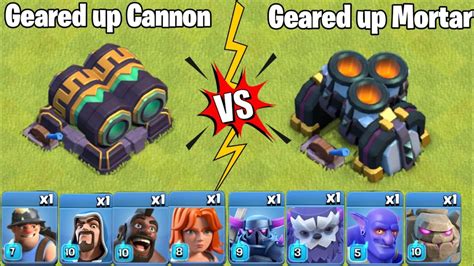 Max Level Multi Mortar Gear Up Mortar Vs Max Level Gear Up Double