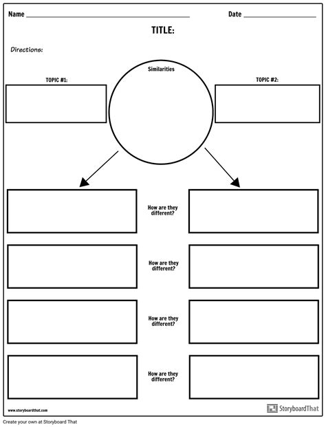 Create A Storyboard Storyboard Template Compare Two Texts Compare