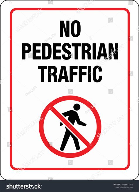 No Pedestrian Traffic Sign Vector Stock Vector (Royalty Free ...