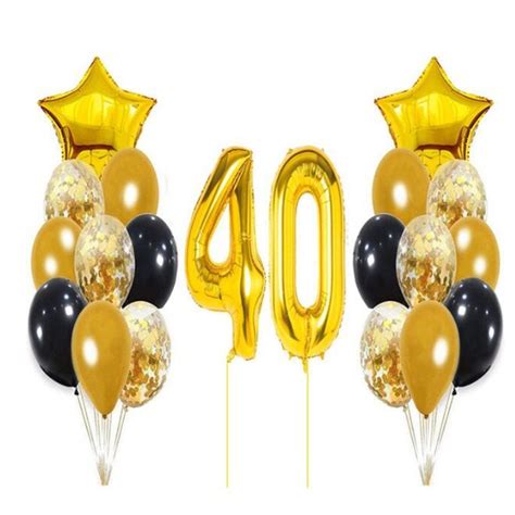 Geburtstags Luftballon Set 22 Tlg 40 Geburtstag Latex Und