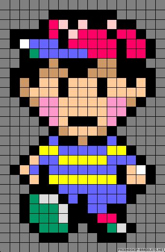 Ness Earthbound perler bead pattern | Comic con 2015 | Pinterest | Bead ...