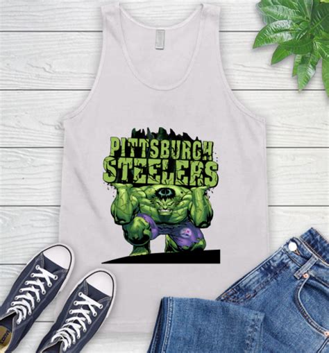 Pittsburgh Steelers Nfl Football Incredible Hulk Marvel Avengers Sports Tank Top Tee For Sports