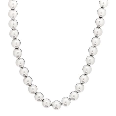 Tiffany Sterling Silver 10mm Hardwear Ball Necklace 862203 Fashionphile