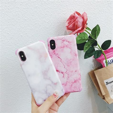 Marble Phone Cases For Iphone X 10 Case Cover Soft Tpu Glossy Cover For