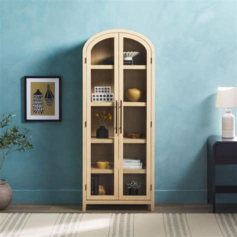 Reviews For Welwick Designs Arched 76 In Tall Coastal Oak Wood 5 Shelf