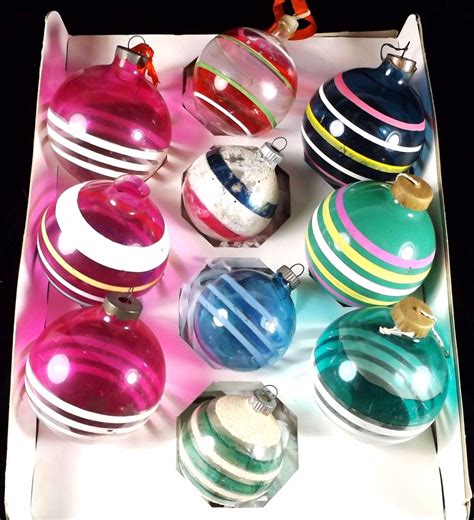 Vintage Shiny Brite Unsilvered Christmas Tree Ornaments Paper Caps WWII -- Antique Price Guide ...