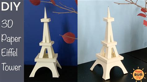 Diy 3d Paper Eiffel Tower I Easy Diy Paper Crafts Home Decor Ideas Youtube