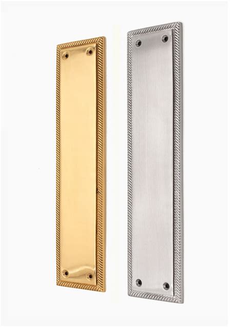 Heavy Duty Georgian Finger Push Plate Door Protector Solid Forged Brass