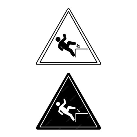 Premium Vector Falling Hazard Signs