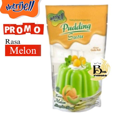 Pudding Susu Nutrijel Melon Santan Lapis Varian Rasa Bubuk Jelly