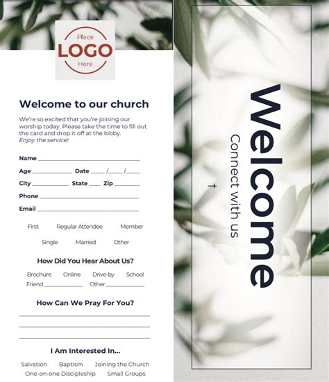 Church Connection Cards Guide Free Templates And How Tos Vanco