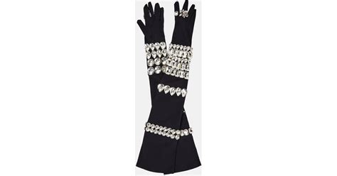 Dolce Gabbana X Kim Embellished Gloves In Black Lyst