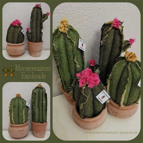 Momycreazioni di M Focà Cactus in stoffa Piante di cactus Cactus