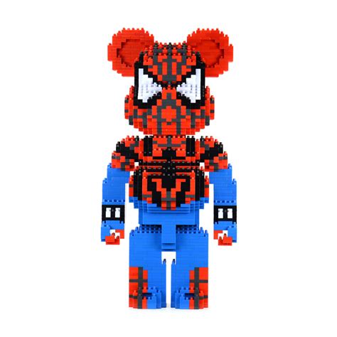 Spiderman Bearbrick Brick Sculpture Jekca Lego Brick Diy Kit