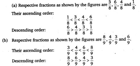 Write shaded portion as fraction. Arrange them in ascending and ...