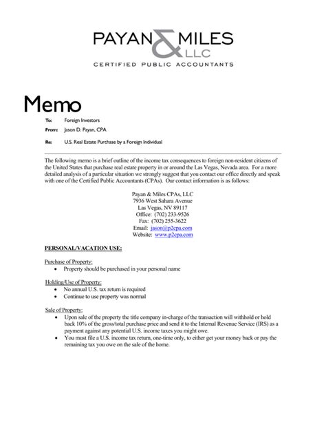 The Following Memo Is A Brief Outline Of The Income Tax