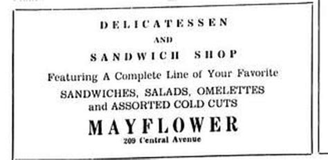 Mayflower Deli Restaurant Sandwich Shop 1960s Albany NY