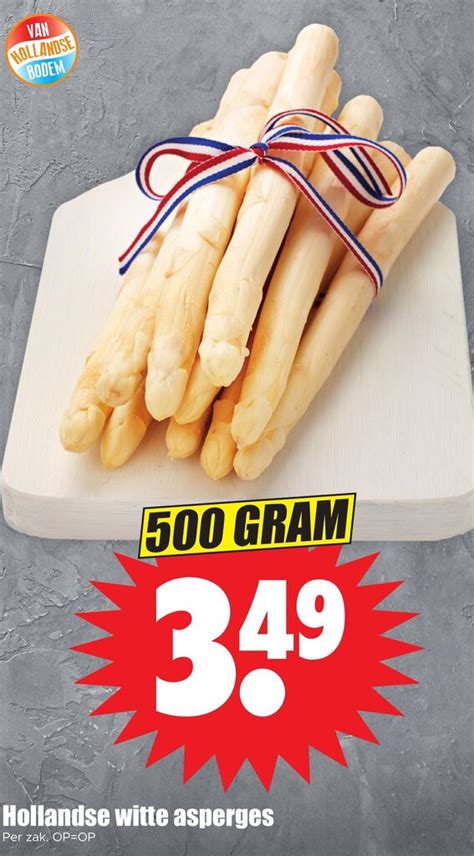 Hollandse Witte Asperges 500 Gram Aanbieding Bij Dirk