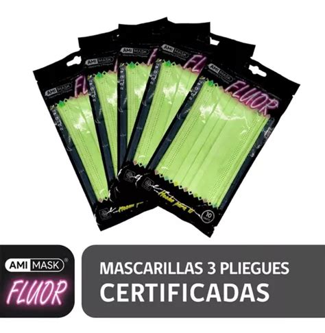 Mascarilla Desechable Certificada Capas Caja Unidades