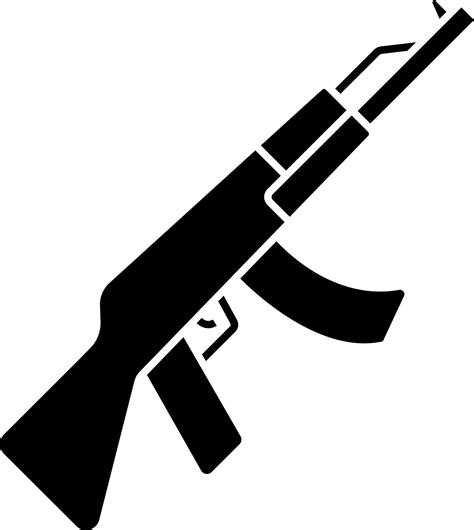 Rifle Icon In Black and White Color. 24251214 Vector Art at Vecteezy