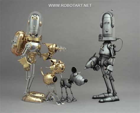 Lawrence Northey Need More Cats Lol Robot Art Robot Sculpture Steampunk Art