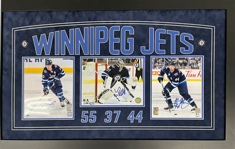 Winnipeg Jets Triple Auto 8x10 Scheifele Hellebuyck Morrissey C