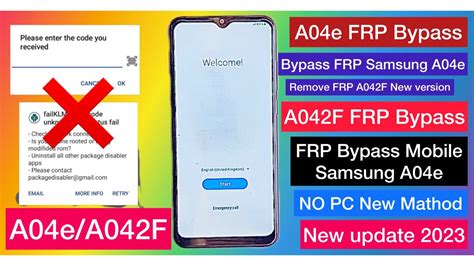 A04e A042F FRP Bypass Bypass FRP A04e Remove FRP Mobile Samsung A04e