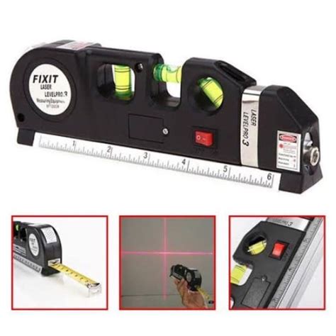 Multi Purpose Laser Level Pro 3 With Spirit Level Cross Line Laser 2 5m