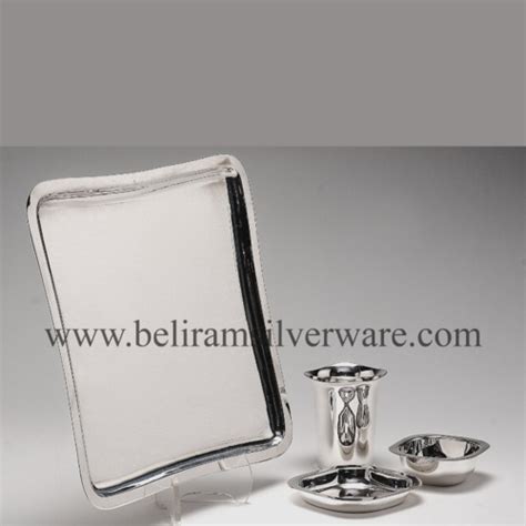 Rectangle Silver Platter With Bowls Glass At Best Price In Delhi