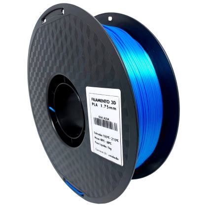 Filamento 3D PLA Silk Azul Perolado 1 75mm 1kg Masterprint Mundoware