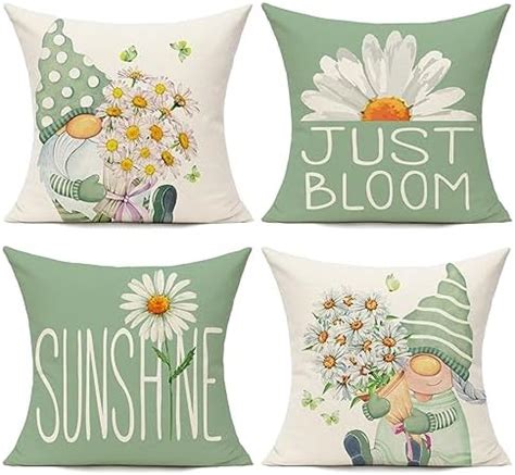 All Smiles Throw Pillow Covers Cushion Covers 18x18 Set Of 4 Outdoor