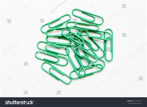 group green paper clips stock photo  shutterstock