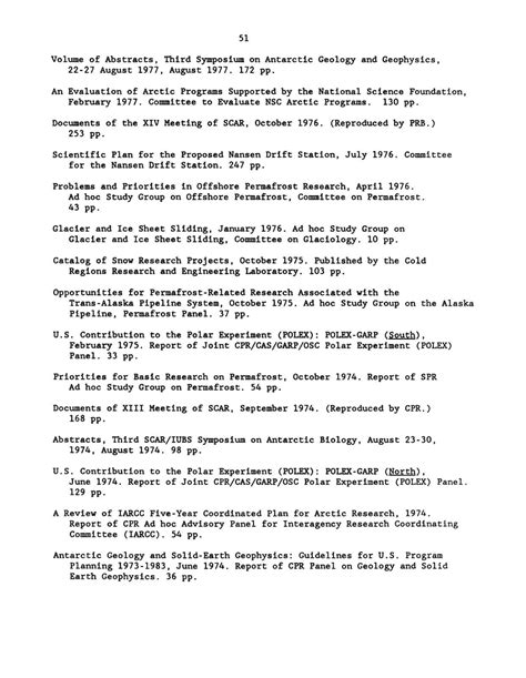 Appendix C Polar Research Board Publications Polar Research Board