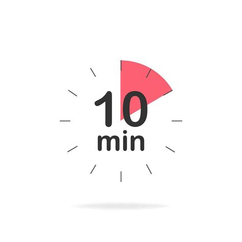 10 Minutes Timer Stopwatch Symbol In Flat Style Editable Isolated