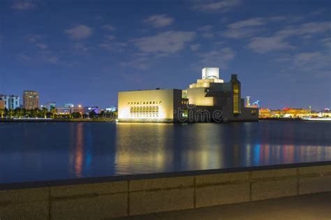 Night Scene of the Museum of Islamic Art in Doha, Editorial Stock Photo ...